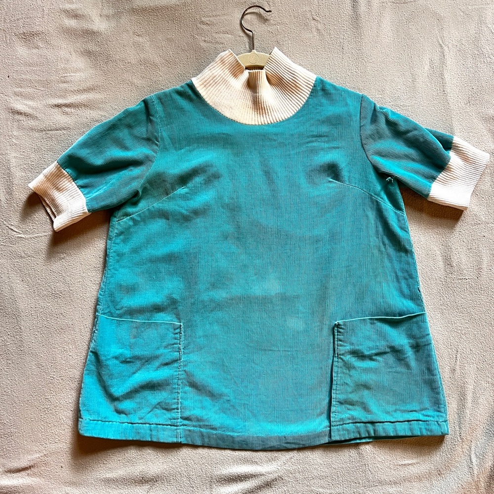 Vintage 60’s Handmade Shirt/Smock with White Accents